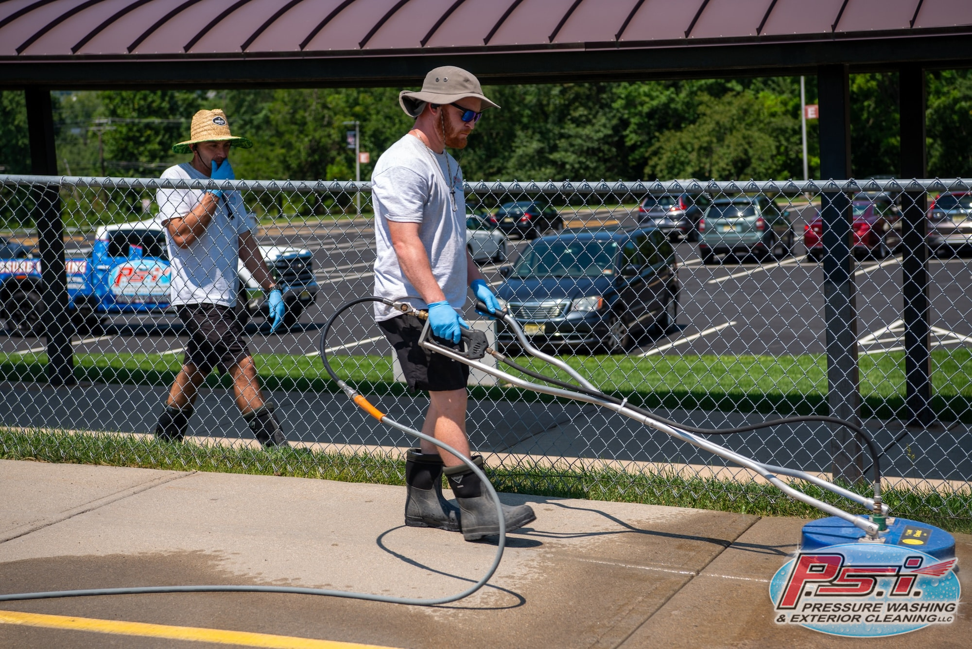 Commercial concrete cleaning