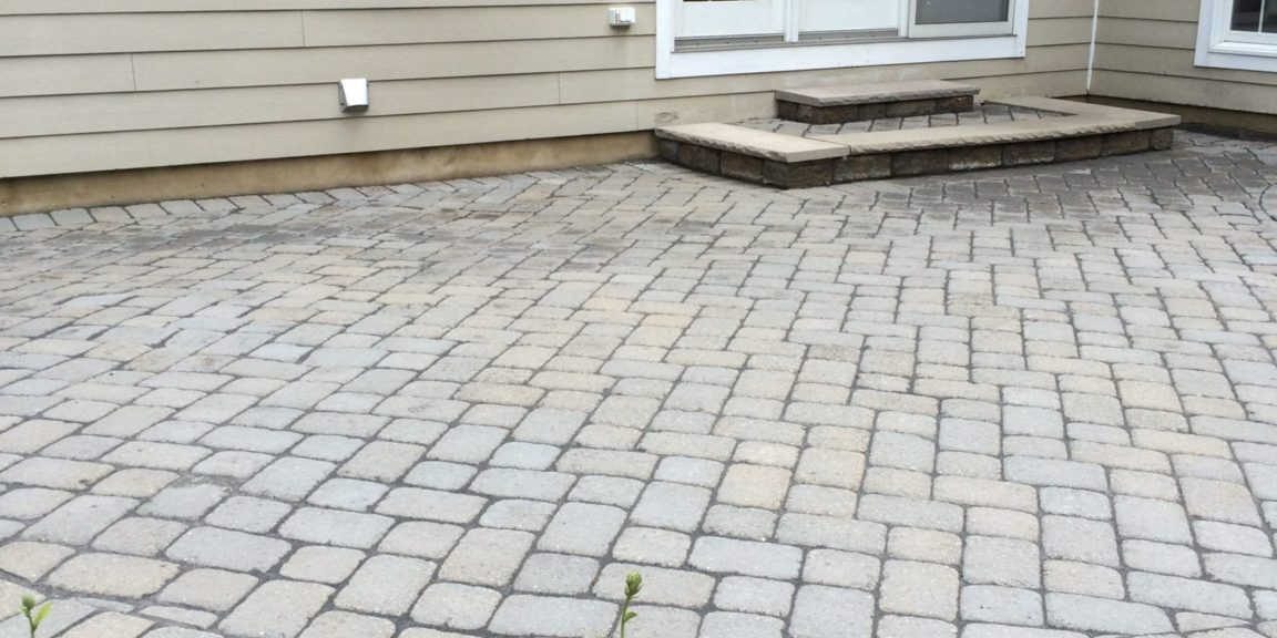 Patio after brick cleaning in Central Nj