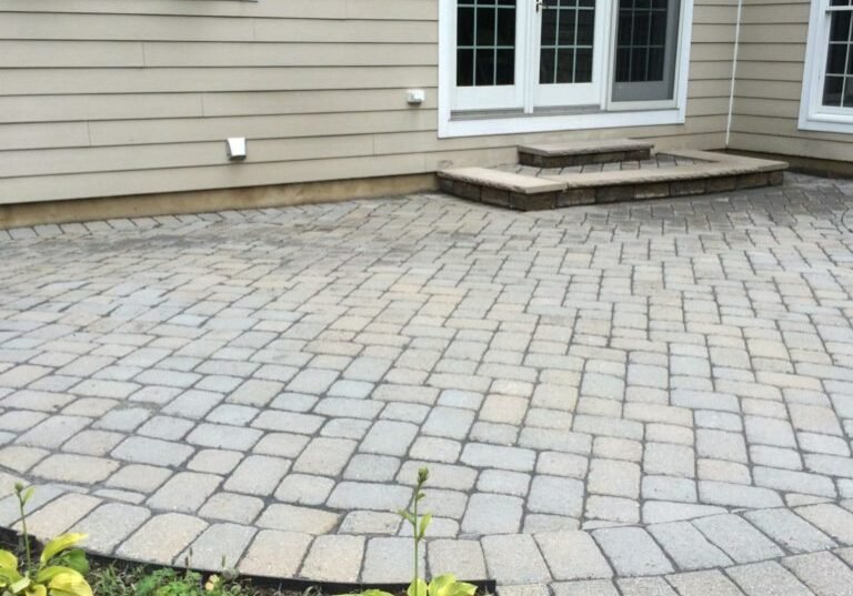 Patio after brick cleaning in Central Nj