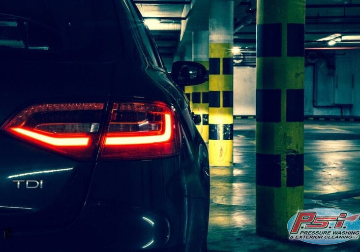 Car in parking deck