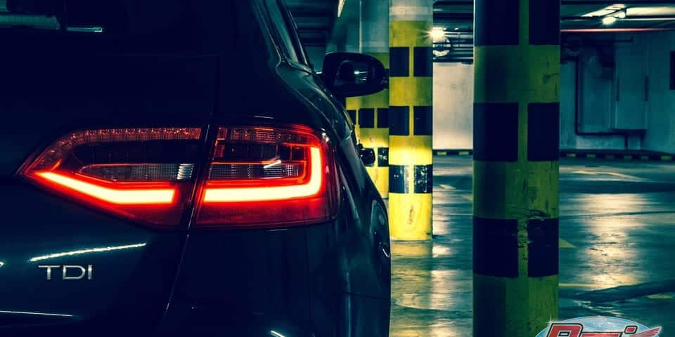 Car in parking deck