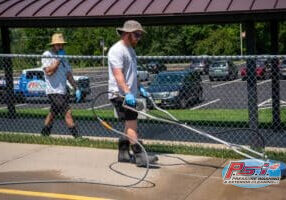 Commercial concrete cleaning