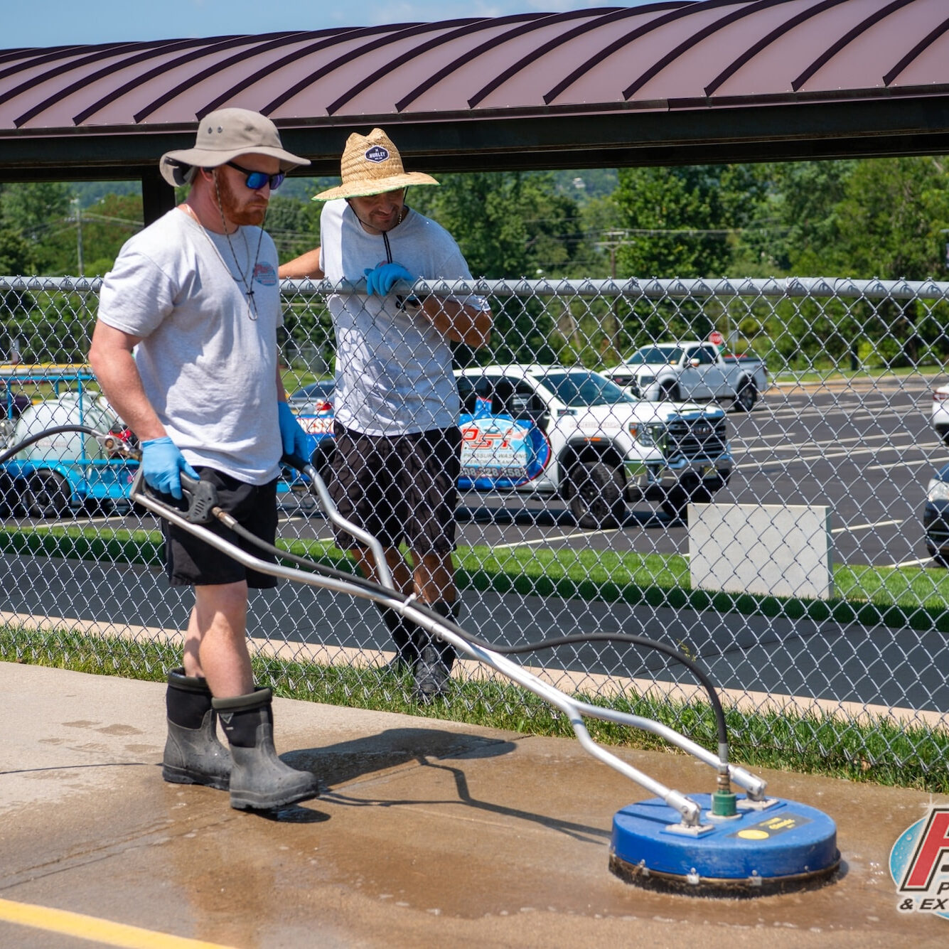 Commercial concrete cleaning